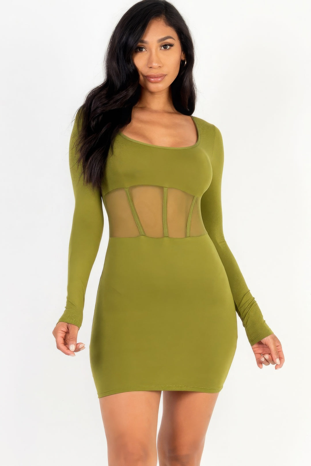 Sheer Mesh Corset Mini from Seductive Collection