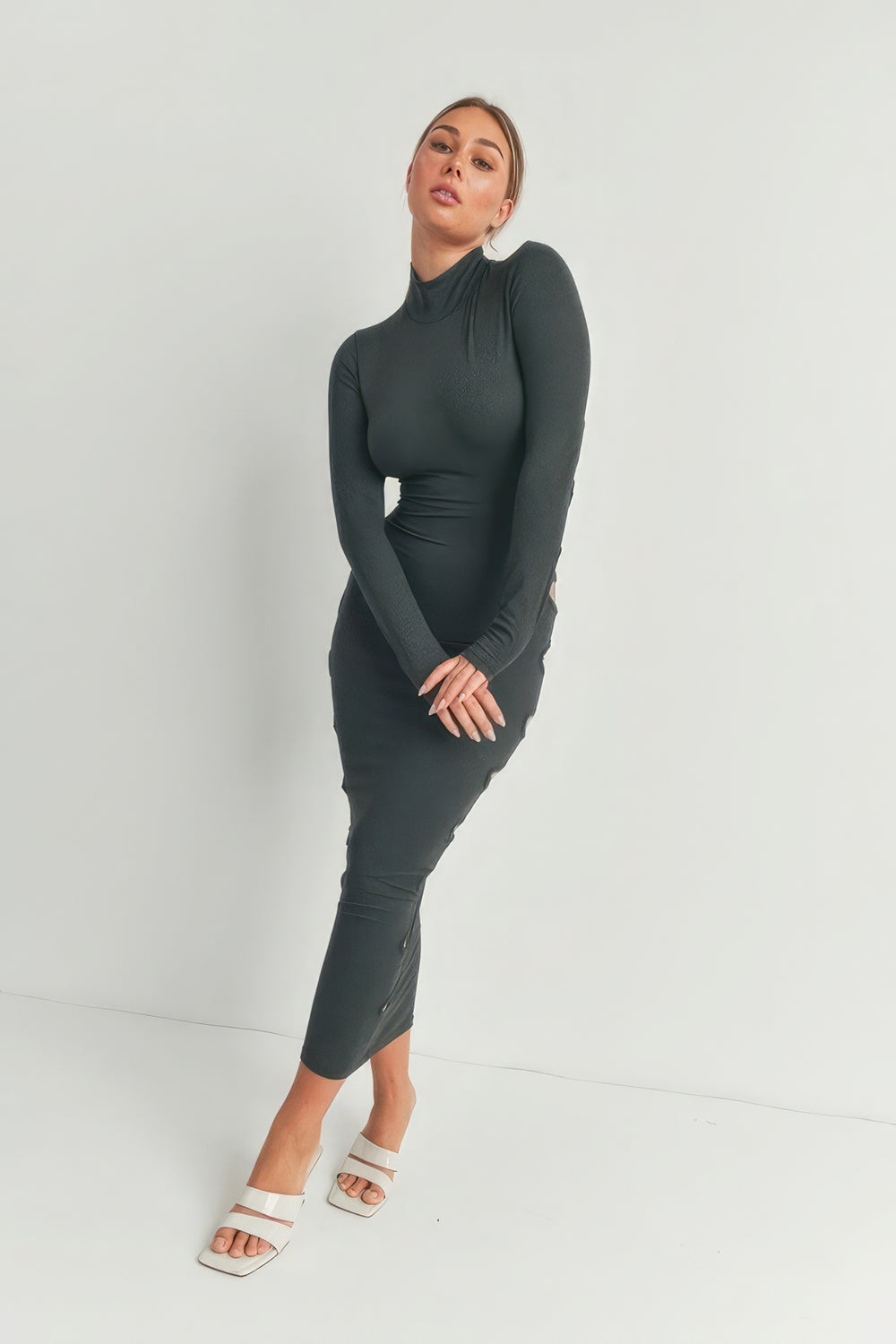 Charcoal Cutout Maxi Dress from Seductive Collection