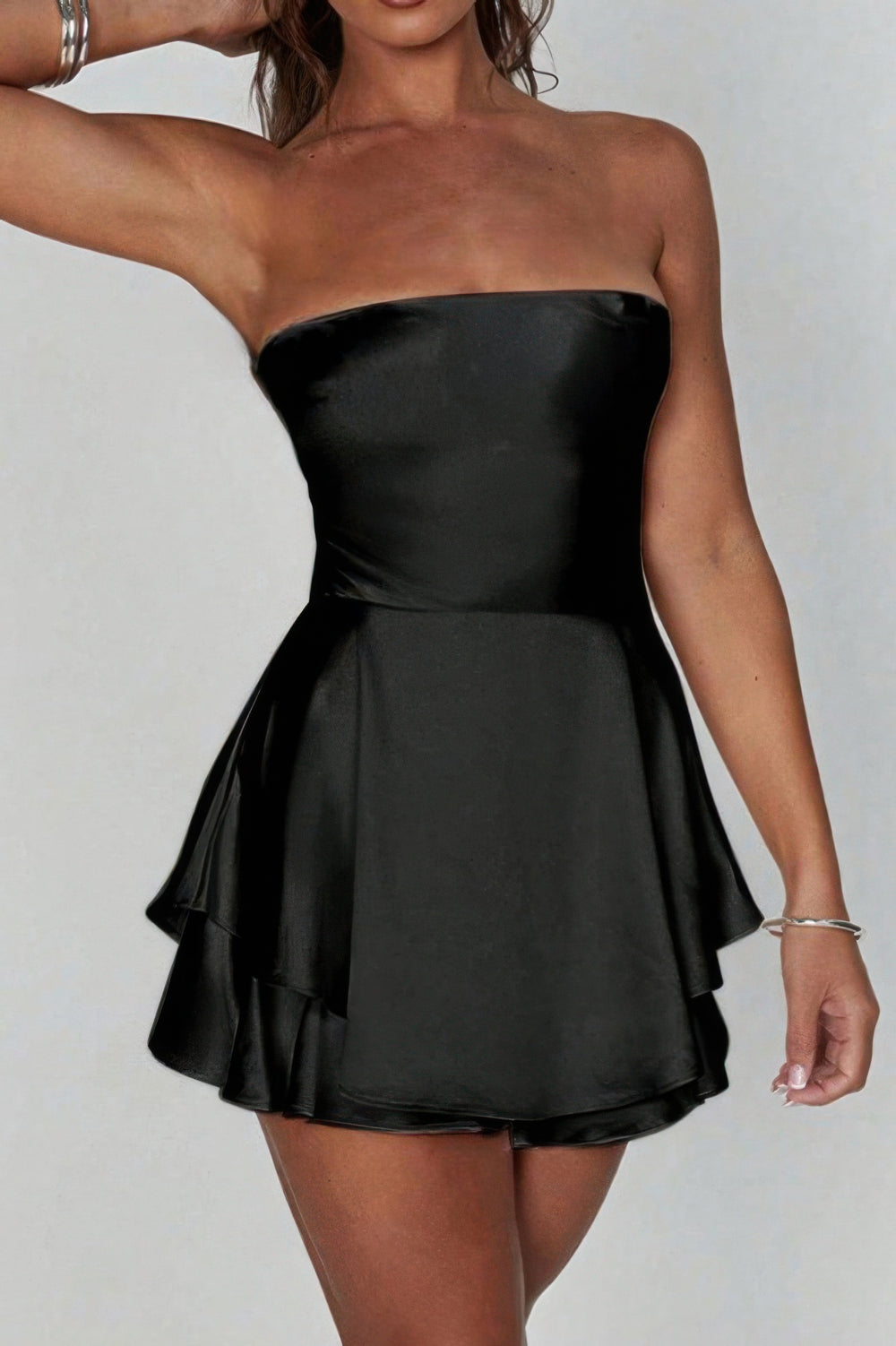 Backless Tube Mini Lace Up Dress - Uncategorized from Seductive Collection